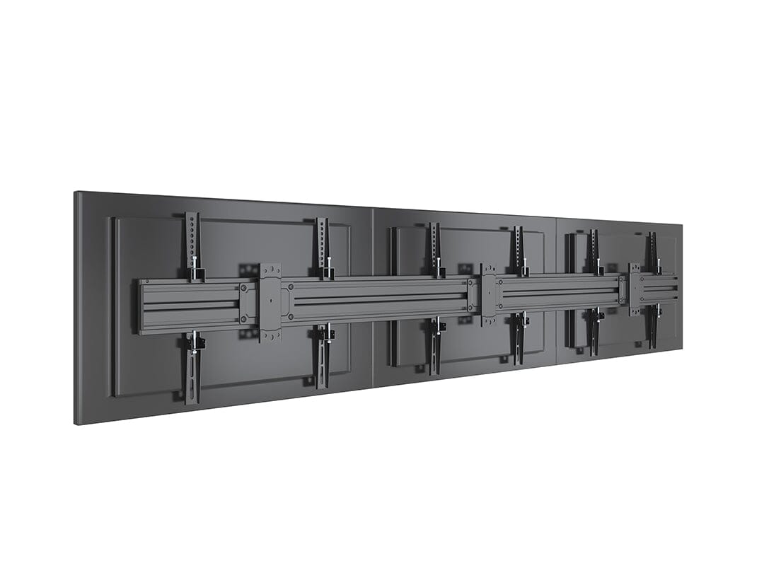 Multibrackets M Wallmount Pro MB4016 Fixed Black Triple Screen Wall Bracket