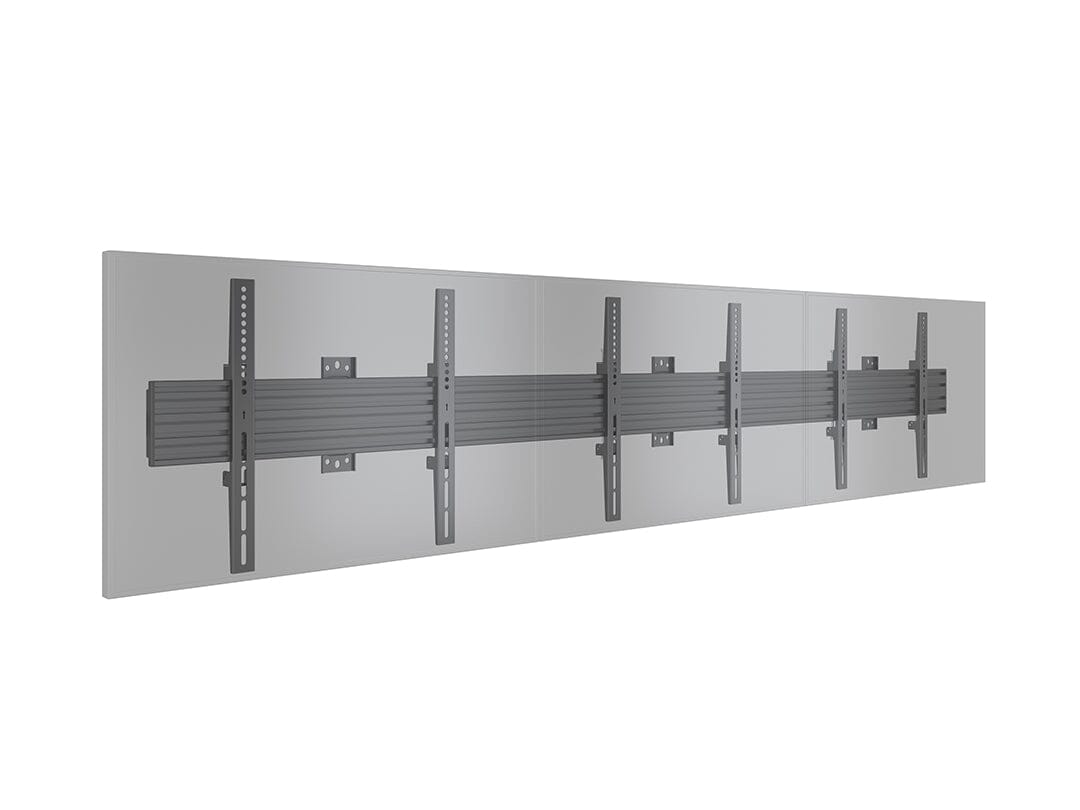 Multibrackets M Wallmount Pro MB4016 Fixed Black Triple Screen Wall Bracket
