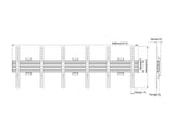 Multibrackets M Wallmount Pro MB4016 Fixed Black Triple Screen Wall Bracket