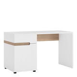 Furniture To Go Chelsea Bedroom Desk/Dressing Table in White with a Truffle Oak Trim