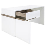 Furniture To Go Chelsea Bedroom Desk/Dressing Table in White with a Truffle Oak Trim