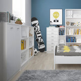 Furniture To Go 4 You Medium Wide Bookcase In Pearl White