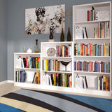 Furniture To Go 4 You Tall Wide Bookcase in Pearl White
