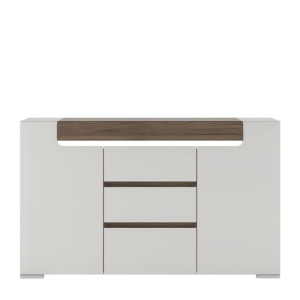 Furniture To Go Toronto 2 Door 3 Drawer Sideboard with LED Lighting (4202344)