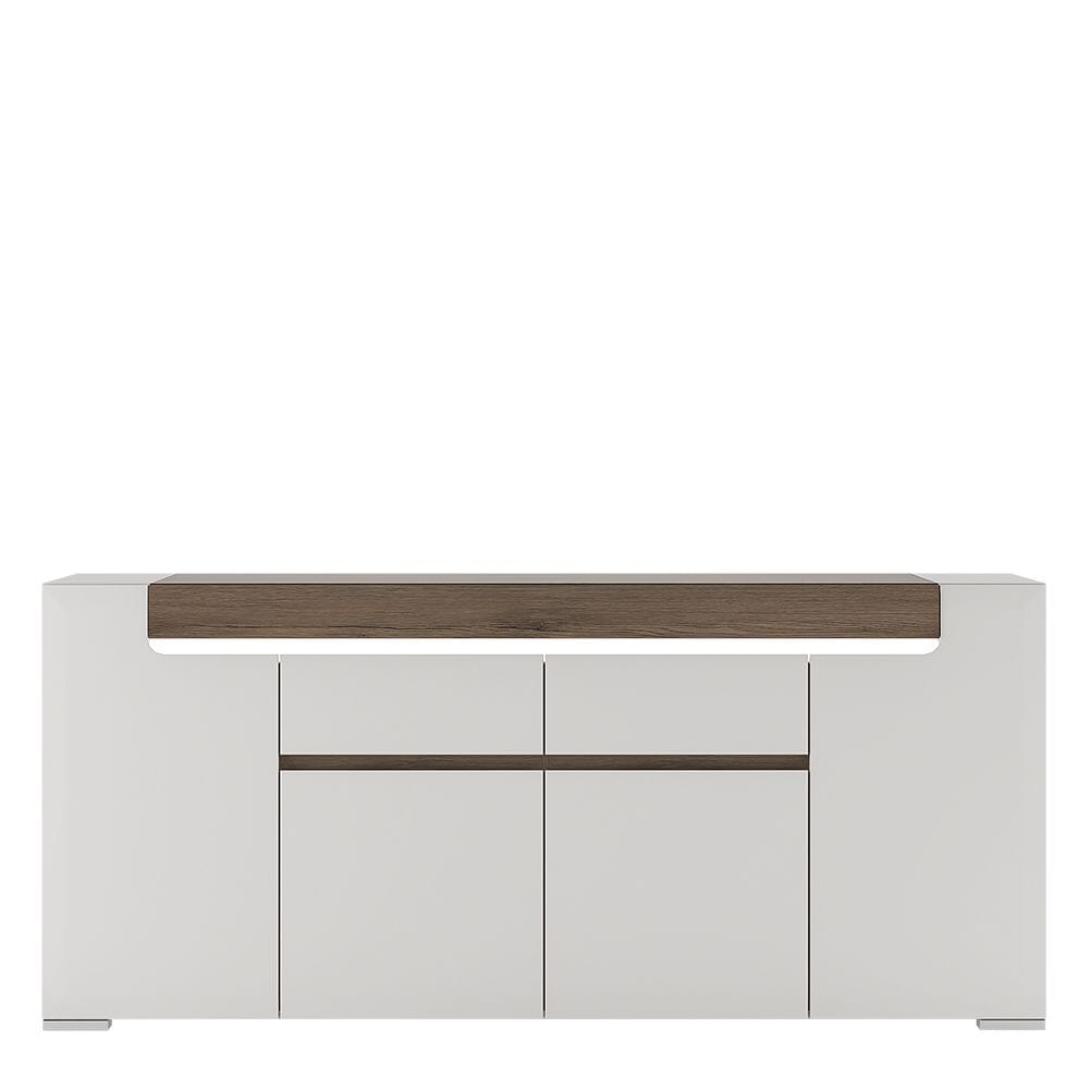 Furniture To Go Toronto 4 Door 2 Drawer Sideboard with LED Lighting (4202544)