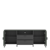 Arundel TV Cabinet 2 Door 2 Drawer 158cm Wide in Green/Grey