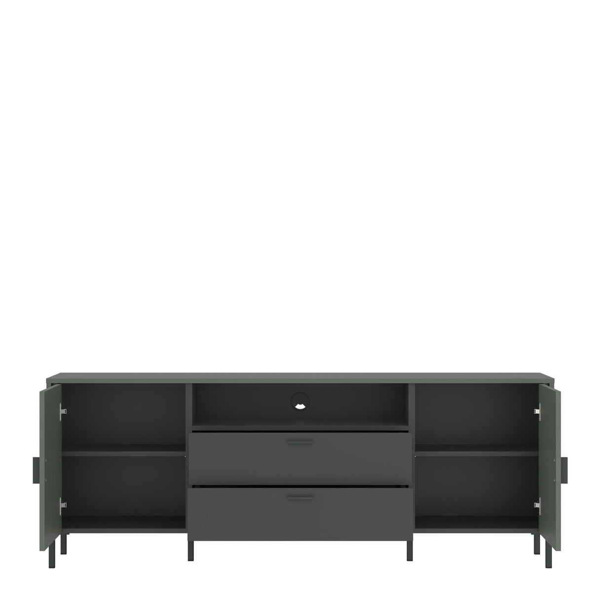Arundel TV Cabinet 2 Door 2 Drawer 173cm wide 65cm High in Green/Grey