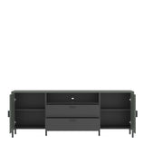Arundel TV Cabinet 2 Door 2 Drawer 173cm wide 65cm High in Green/Grey