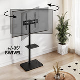 TTAP FS-BLK TV Stand with Bracket for up to 60" TVs - Black