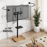 TTAP FS-OAK TV Stand with Bracket for up to 60" TVs - Oak