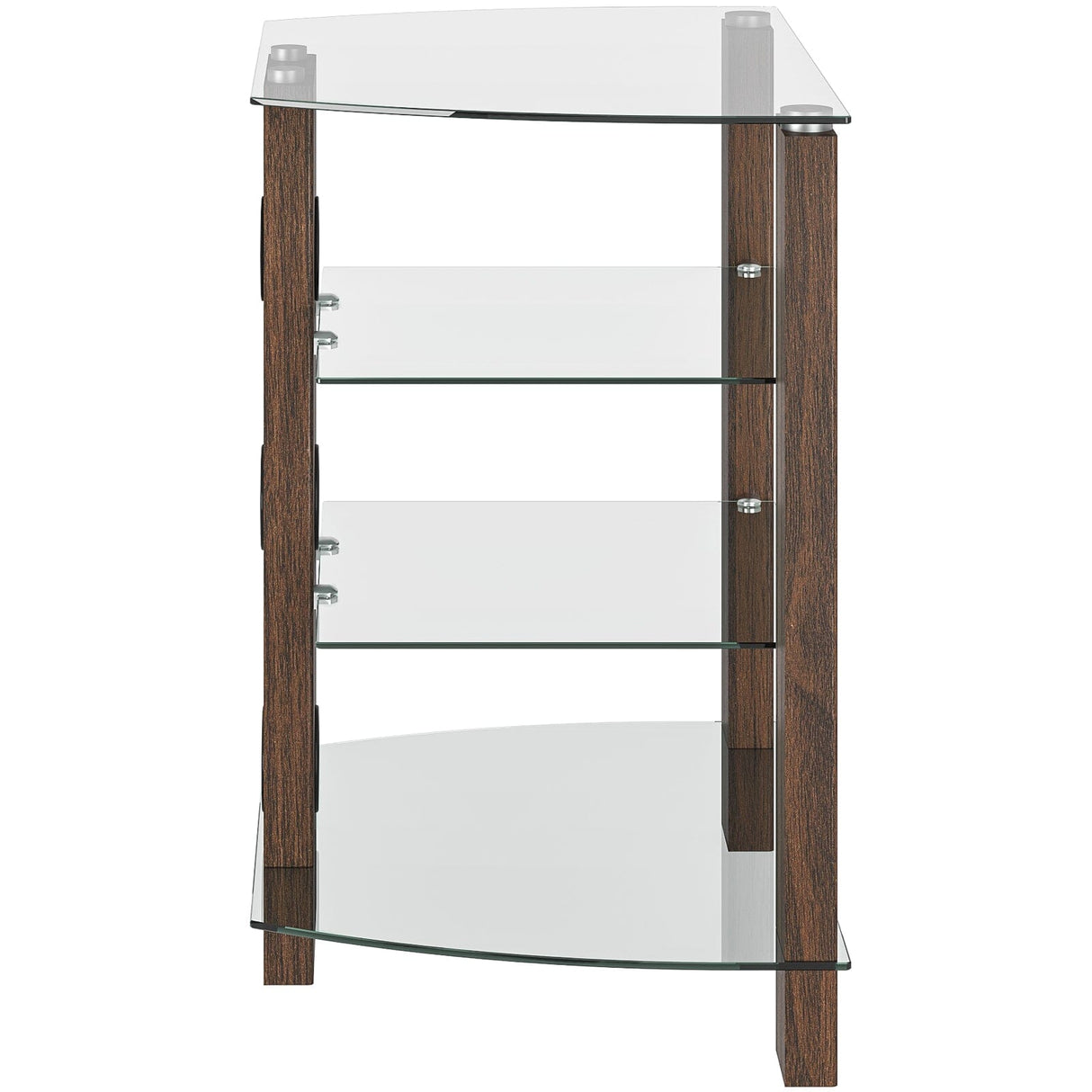 TTAP Vision 4 Shelf Hi-Fi Stand in Walnut with Clear Glass