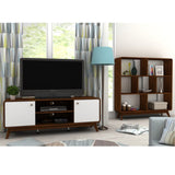 LOFT24 Cassie 2 Door TV Stand - Walnut & White
