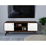 LOFT24 Cassie 2 Door TV Stand - Walnut & White