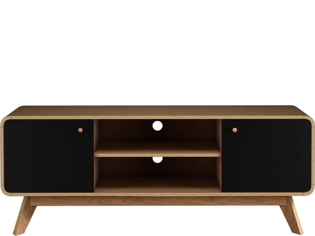 LOFT24 Cassie 2 Door TV Stand - Oak & Black
