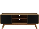 LOFT24 Cassie 2 Door TV Stand - Oak & Black