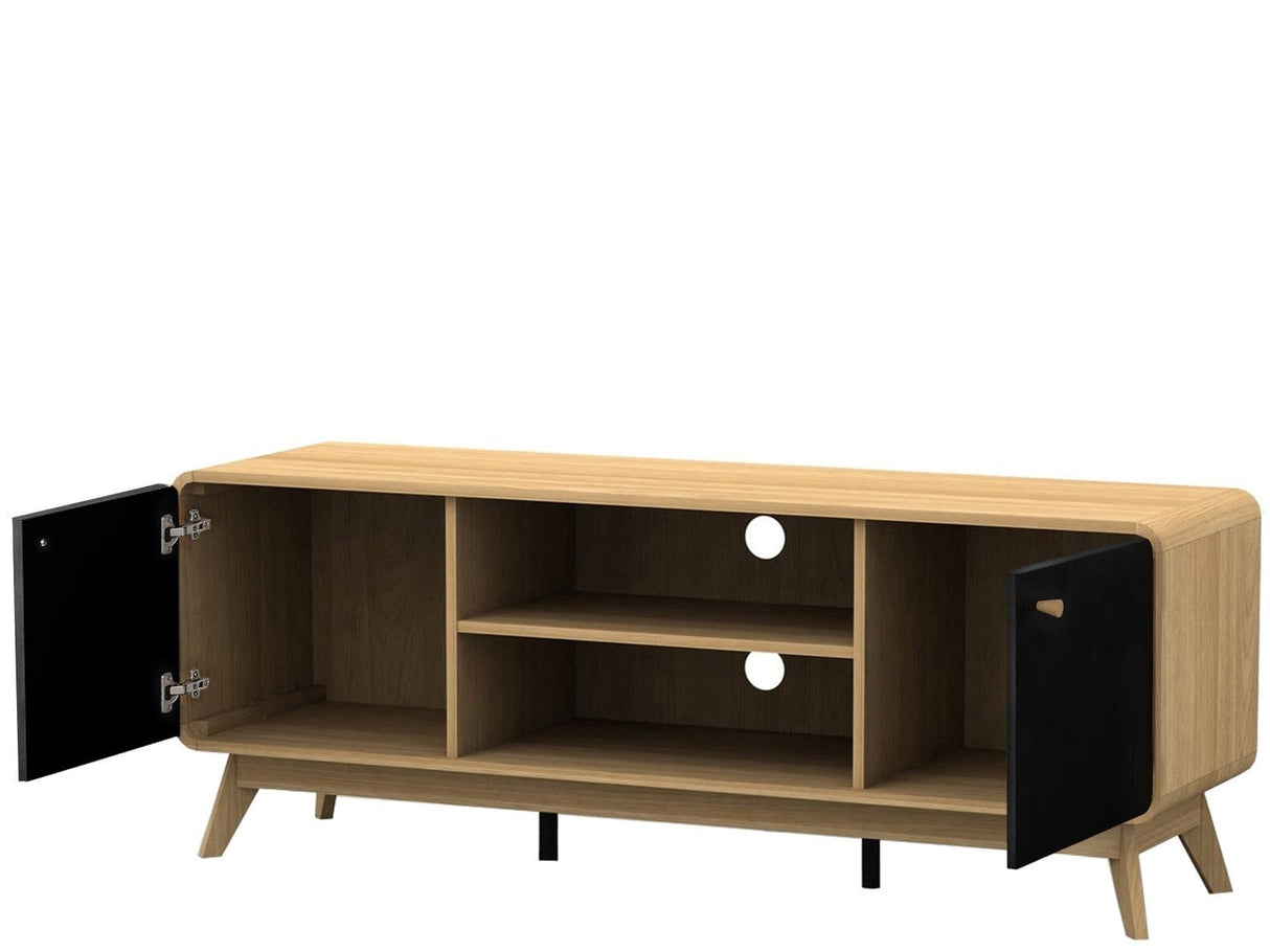 LOFT24 Cassie 2 Door TV Stand - Oak & Black