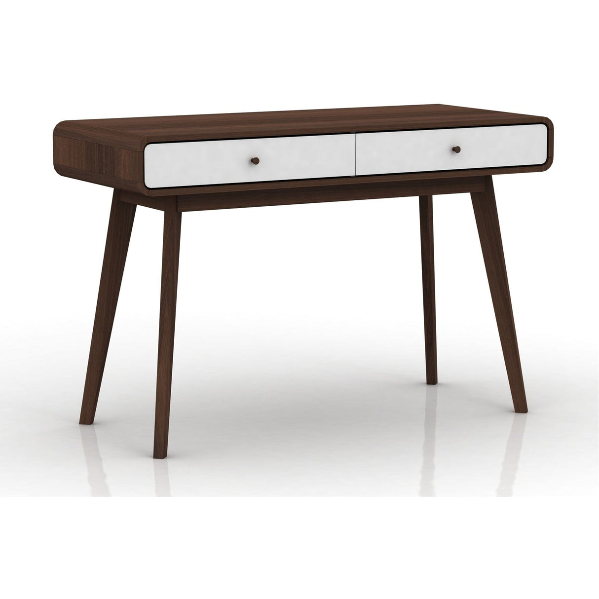 LOFT24 Cassie Desk - Walnut & White