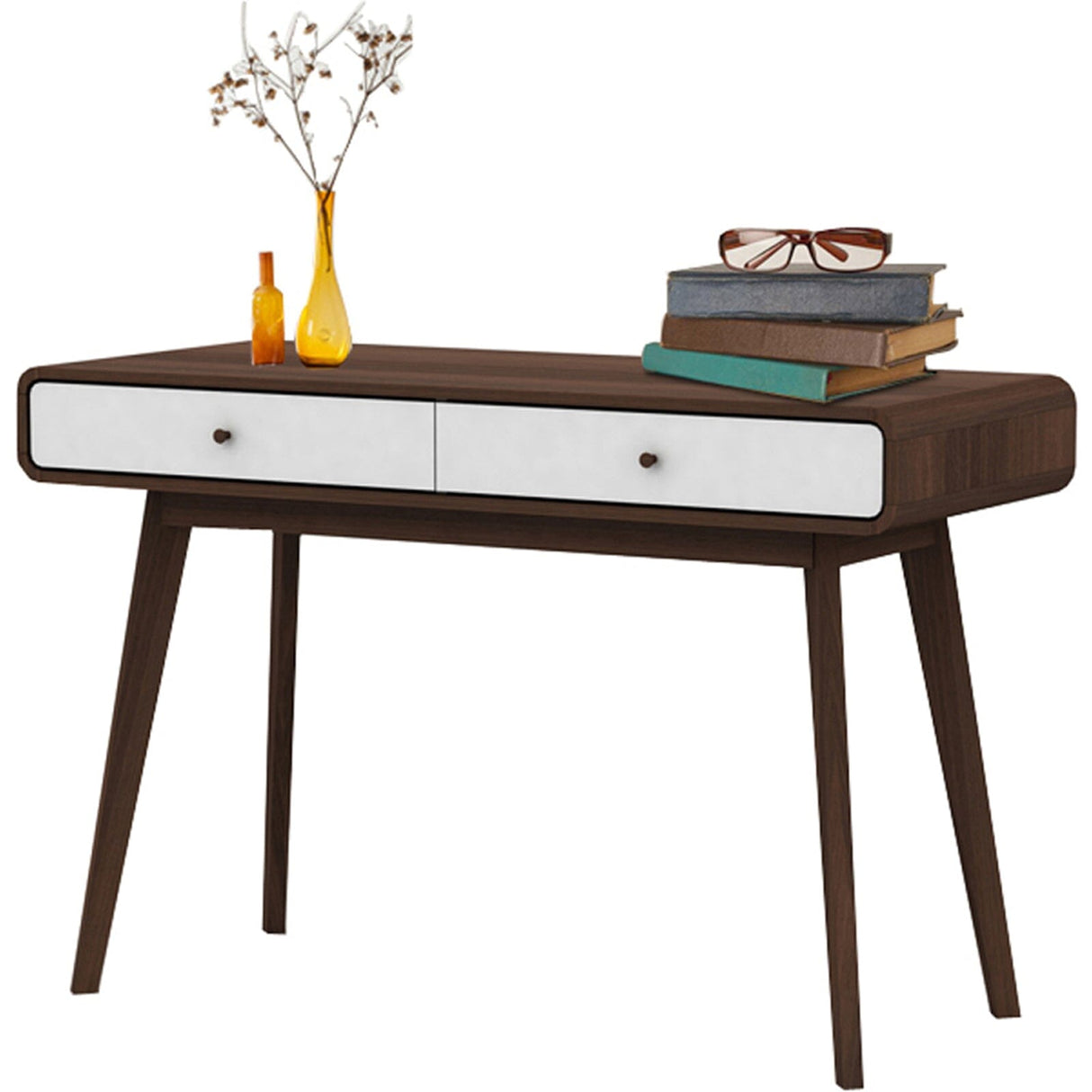 LOFT24 Cassie Desk - Walnut & White