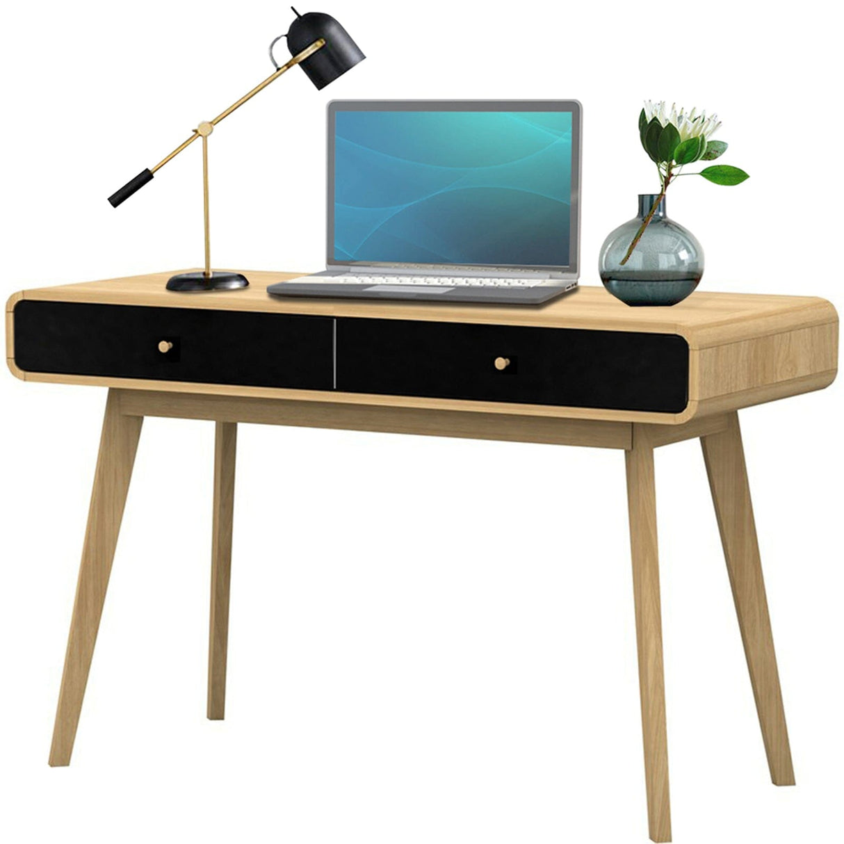 LOFT24 Cassie Desk - Oak & Black