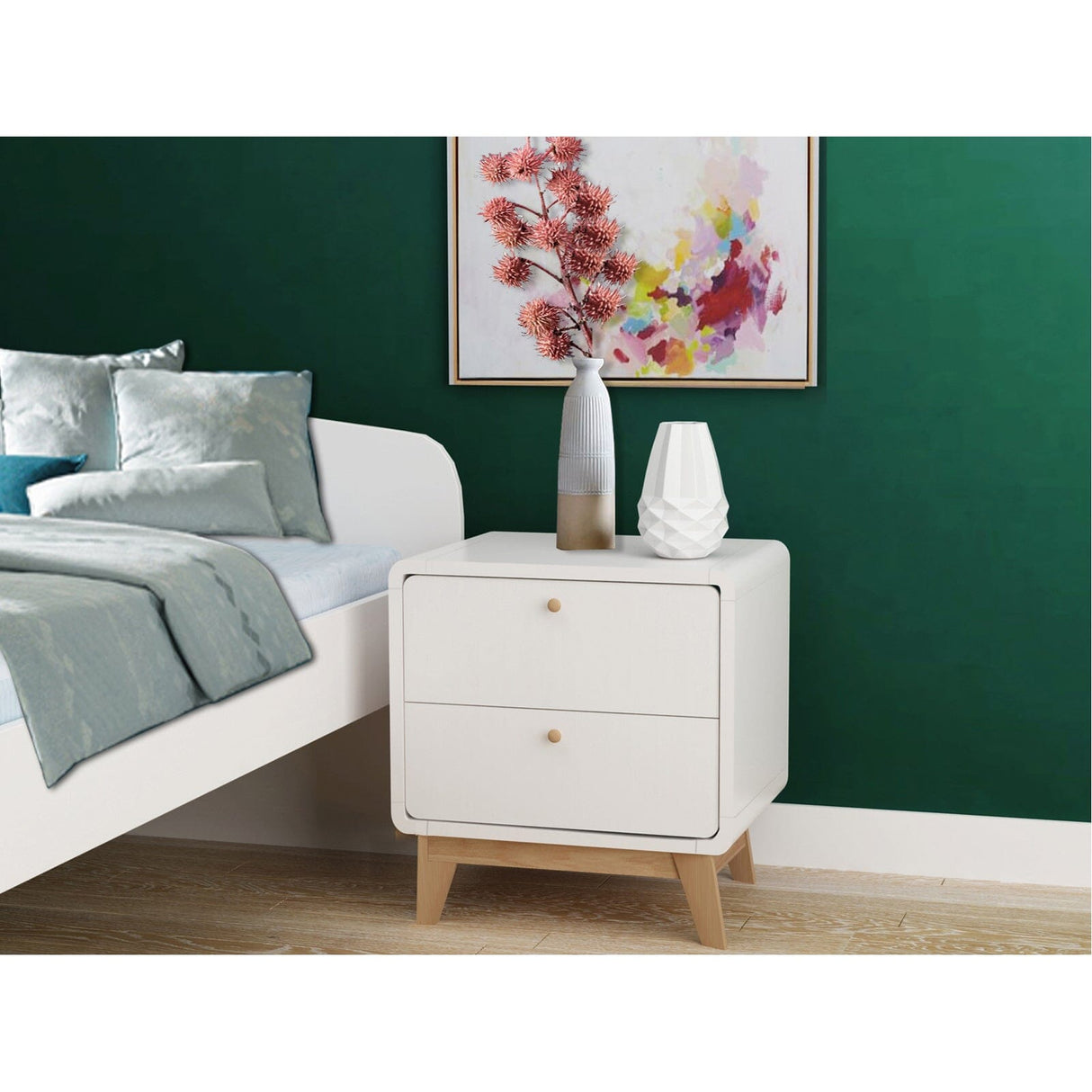 LOFT24 Cassie Nightstand - White