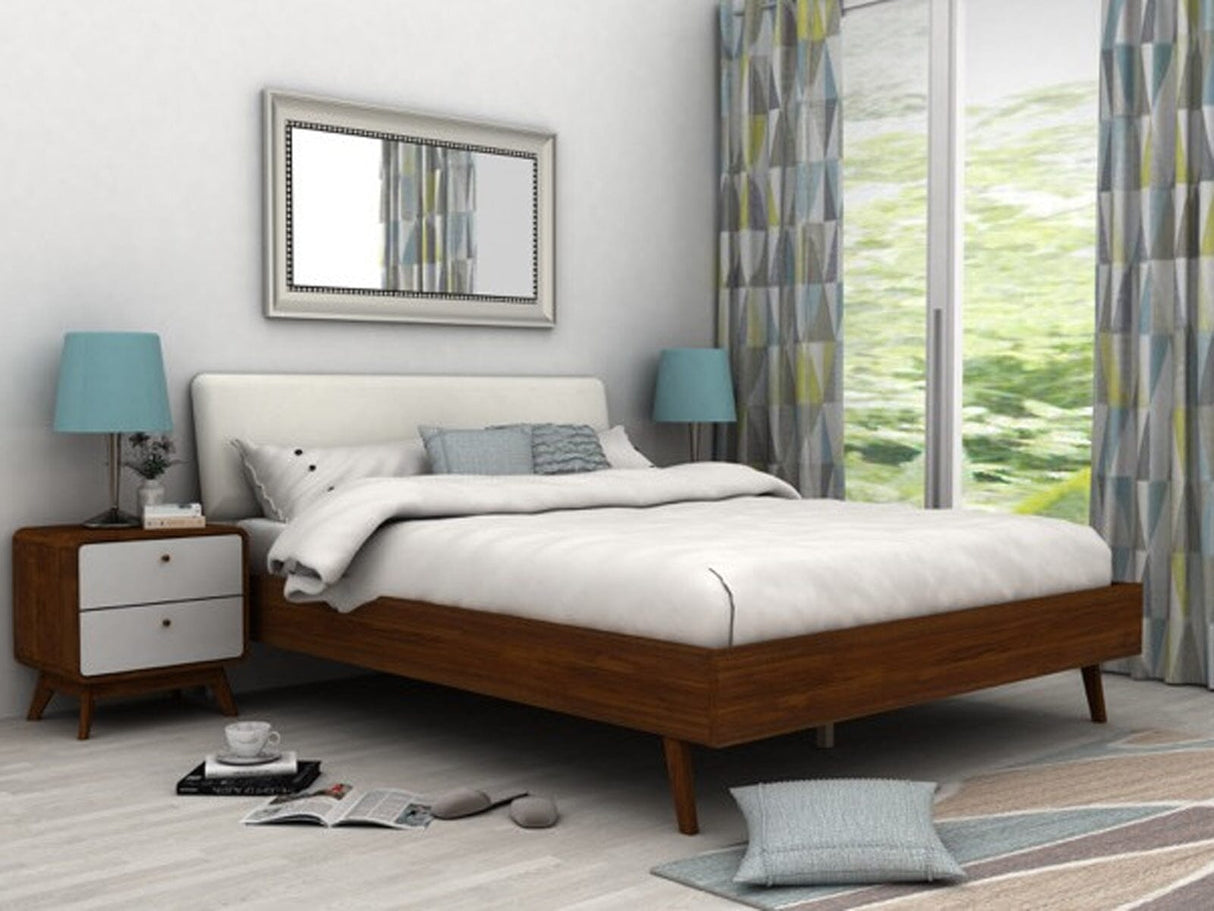 LOFT24 Cassie Nightstand - Walnut & White