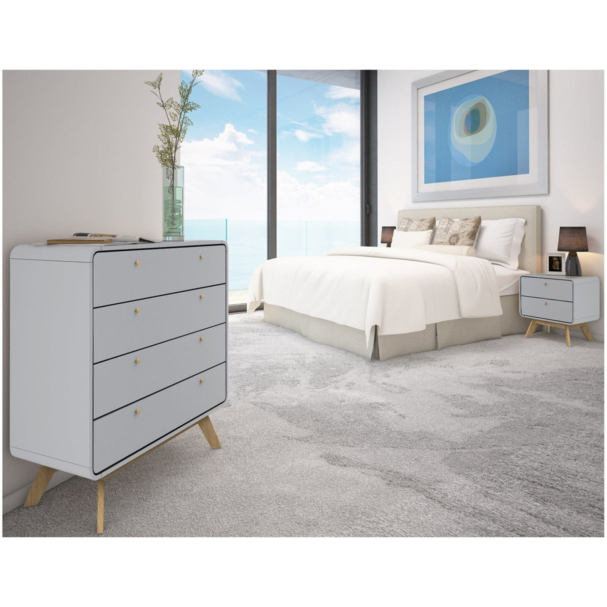 LOFT24 Cassie Nightstand - Grey