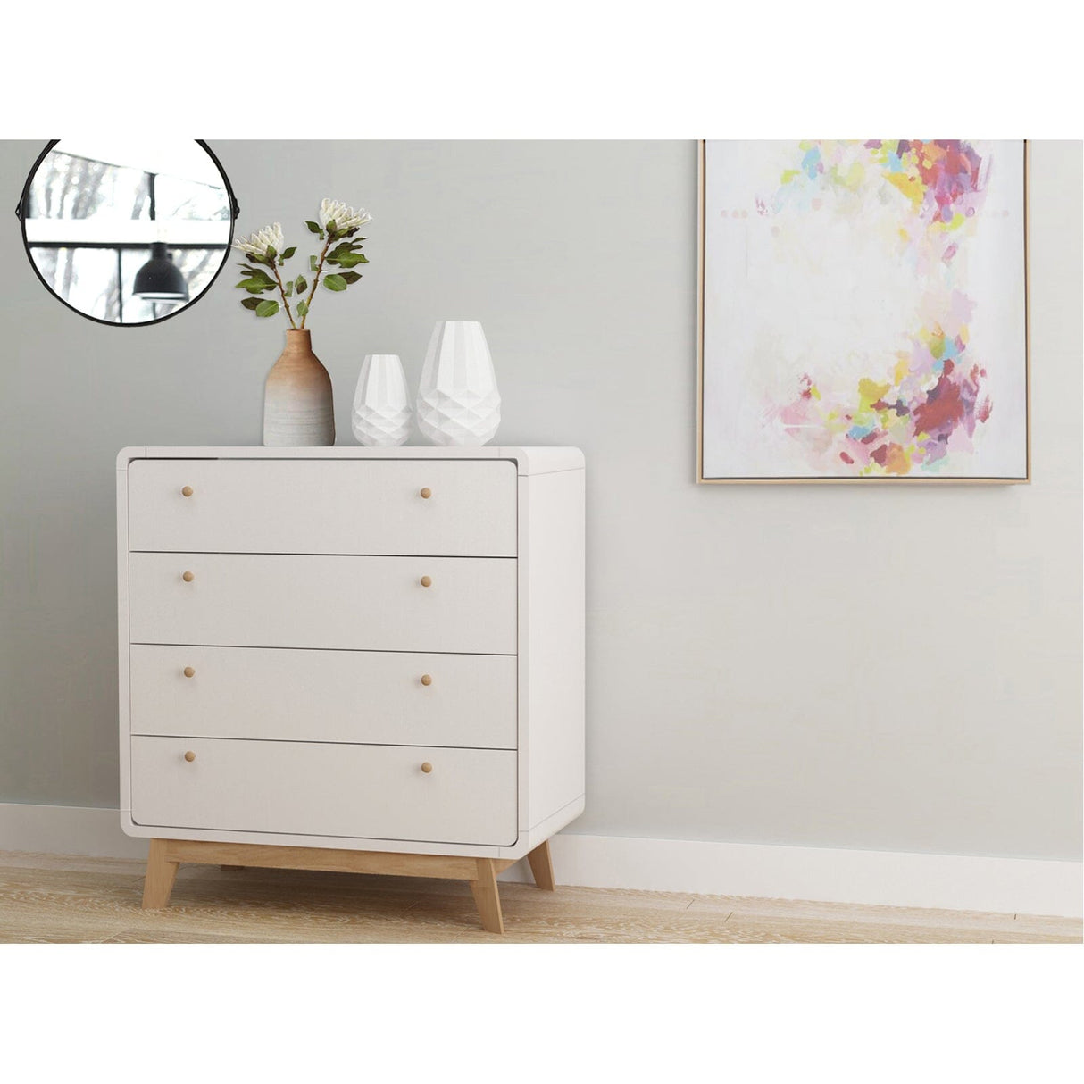 LOFT24 Cassie 4 Drawer Dresser - White