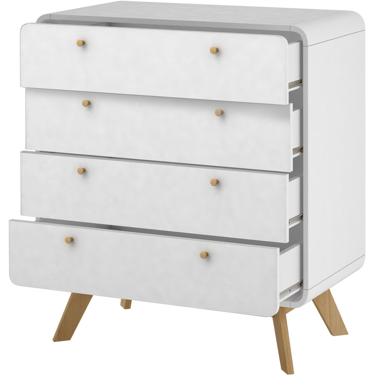 LOFT24 Cassie 4 Drawer Dresser - White