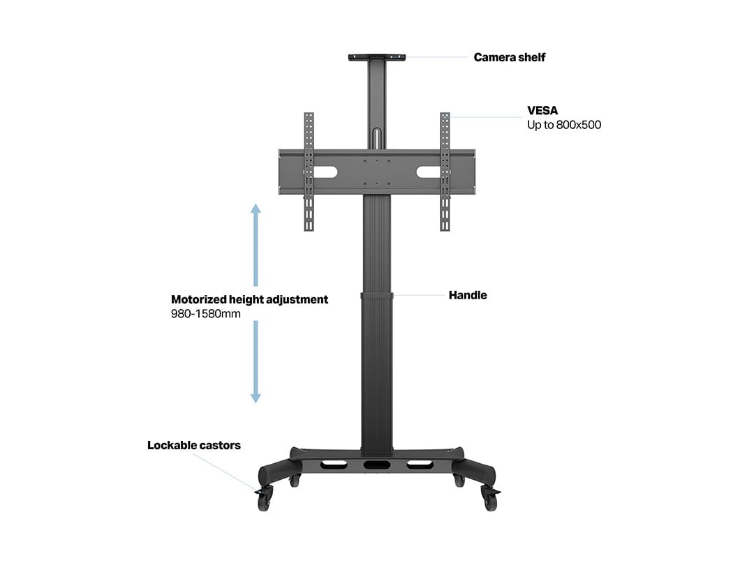 Multibrackets M Motorized Public Floorstand Single Pillar 170 HD