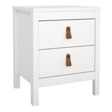 Furniture To Go Barcelona Package - Bedside Table 2 Drawers + Chest 5 Drawers + Wardrobe with 2 Doors in White