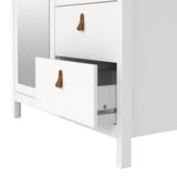 Furniture To Go Barcelona Wardrobe with 1 Door 1 Mirror Door 2 Drawers in White