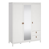 Furniture To Go Barcelona Wardrobe with 2 Doors 1 Mirror Door 2 Drawers in White