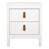Furniture To Go Barcelona Bedside Table 2 Drawers in White