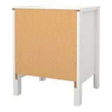 Furniture To Go Barcelona Bedside Table 2 Drawers in White