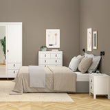 Furniture To Go Barcelona Bedside Table 2 Drawers in White
