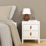 Furniture To Go Barcelona Bedside Table 2 Drawers in White
