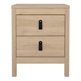 Furniture To Go Barcelona Bedside Table 2 Drawers in Jackson Hickory Oak