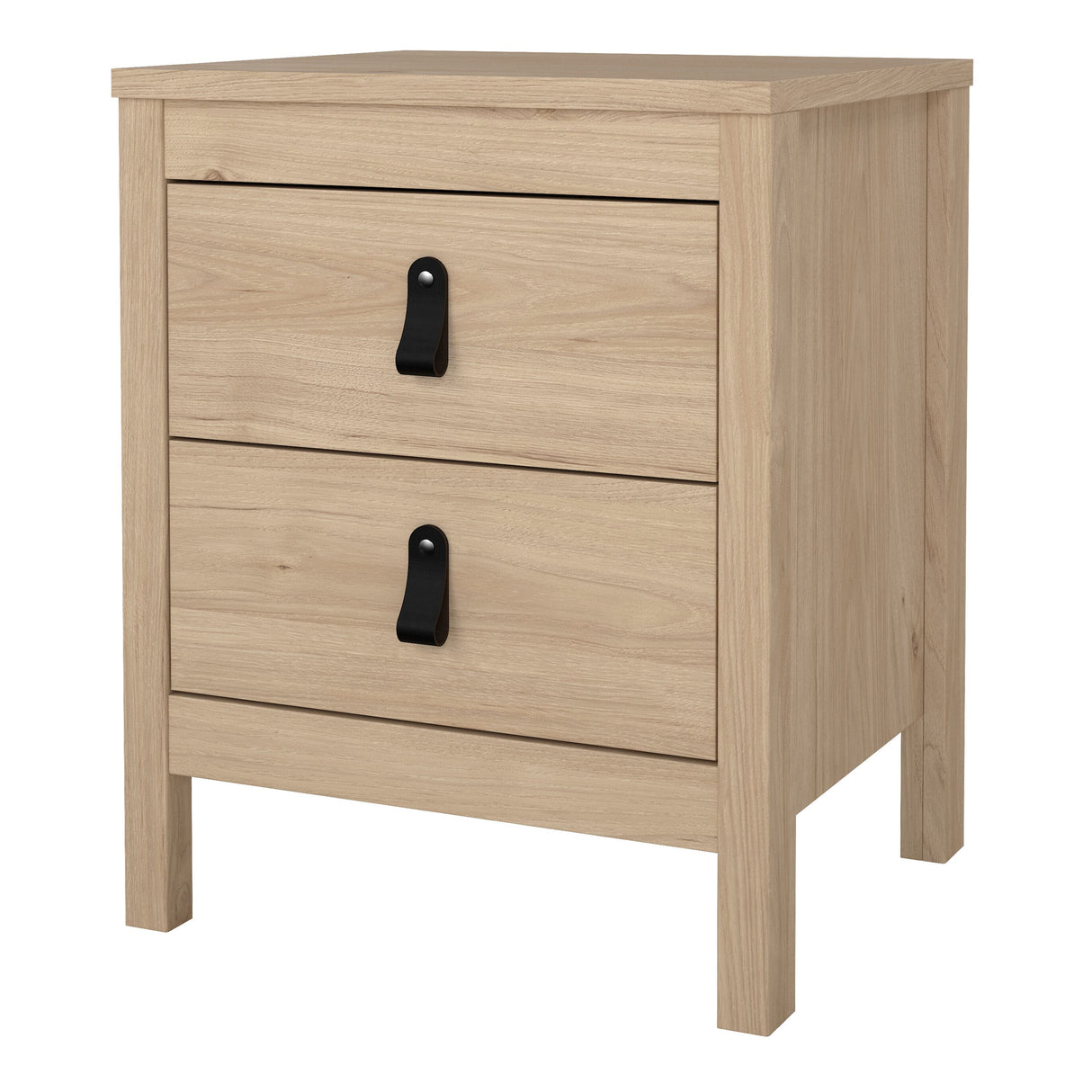 Furniture To Go Barcelona Bedside Table 2 Drawers in Jackson Hickory Oak