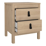 Furniture To Go Barcelona Bedside Table 2 Drawers in Jackson Hickory Oak
