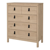 Furniture To Go Barcelona Chest 3+2 Drawers in Jackson Hickory Oak