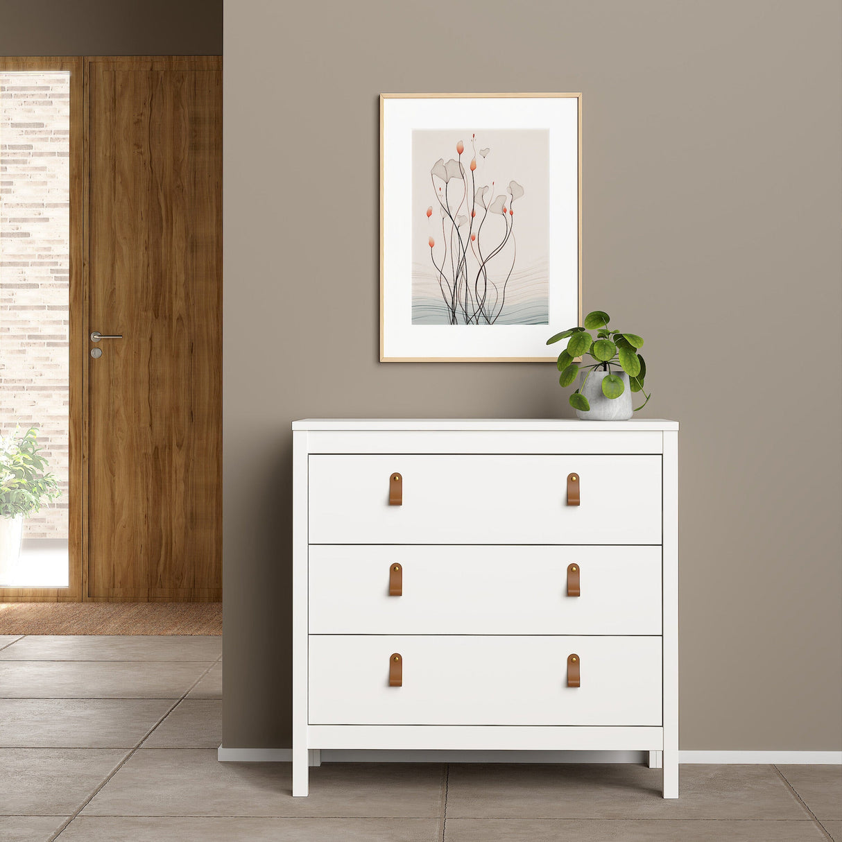 Furniture To Go Barcelona Chest 3 Drawers in White