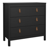 Furniture To Go Barcelona Chest 3 Drawers in Matt Black