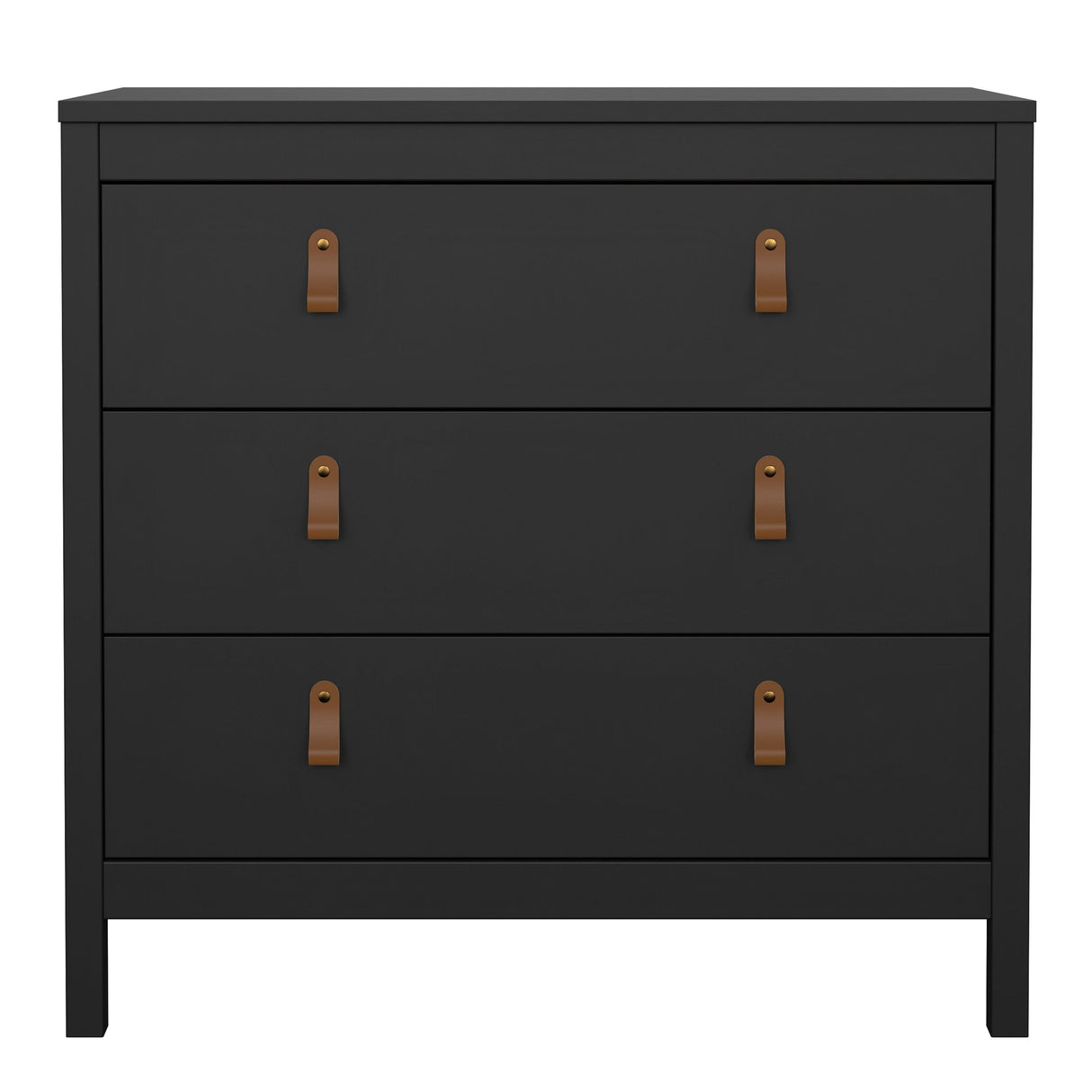 Furniture To Go Barcelona Chest 3 Drawers in Matt Black