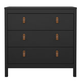 Furniture To Go Barcelona Chest 3 Drawers in Matt Black