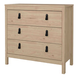 Furniture To Go Barcelona Chest 3 Drawers in Jackson Hickory Oak