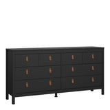 Furniture To Go Barcelona Double Dresser 4+4 Drawers in Matt Black