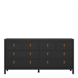 Furniture To Go Barcelona Double Dresser 4+4 Drawers in Matt Black
