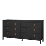 Furniture To Go Barcelona Double Dresser 4+4 Drawers in Matt Black