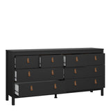 Furniture To Go Barcelona Double Dresser 4+4 Drawers in Matt Black
