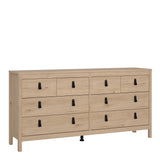 Furniture To Go Barcelona Double Dresser 4+4 Drawers in Jackson Hickory Oak